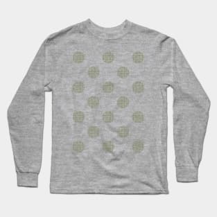 Zen Dot Pattern SANKUZUSHI green Long Sleeve T-Shirt